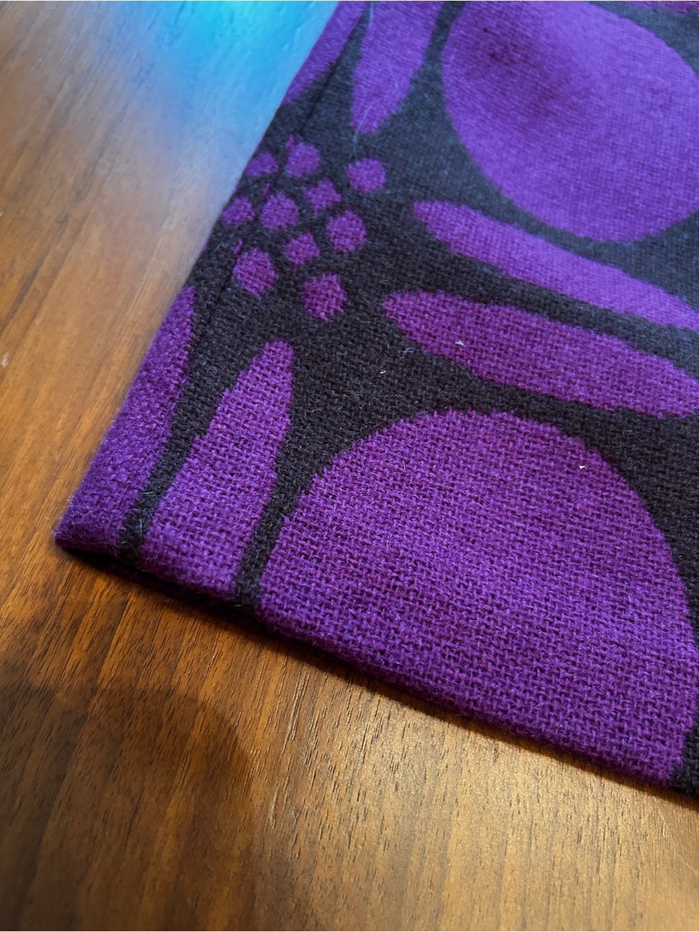 Boden Geometric Purple and Black A-Line Wool Skirt W’s 10 - Picture 2 of 11